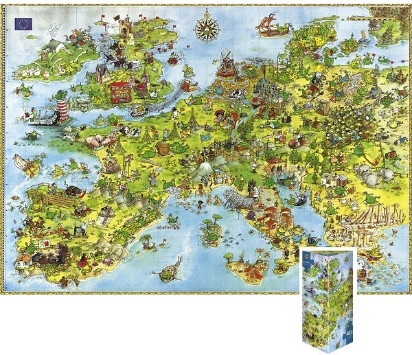 Puzzle Dragoni - Harta Europei, 4000 de piese