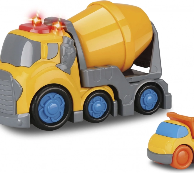 Kiddy autobetonieră cu efecte și mini basculantă