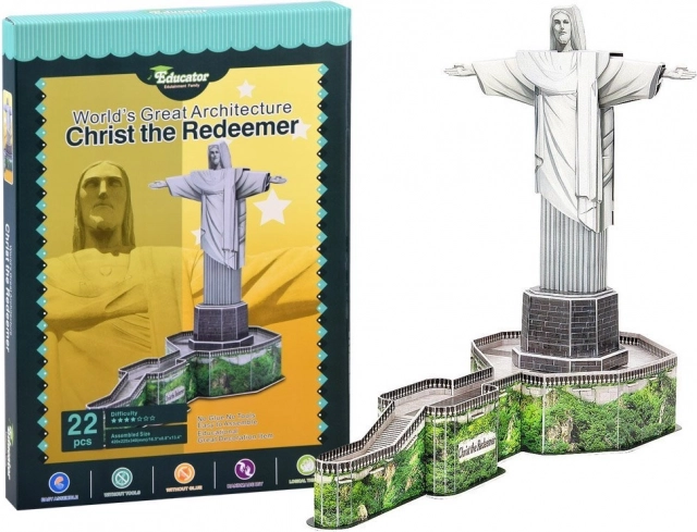 Puzzle 3D Statuia lui Hristos Mântuitorul 22 de piese