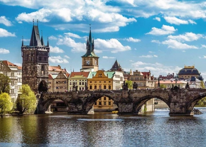Praga – vedere spre Podul Carol, puzzle 1000 piese