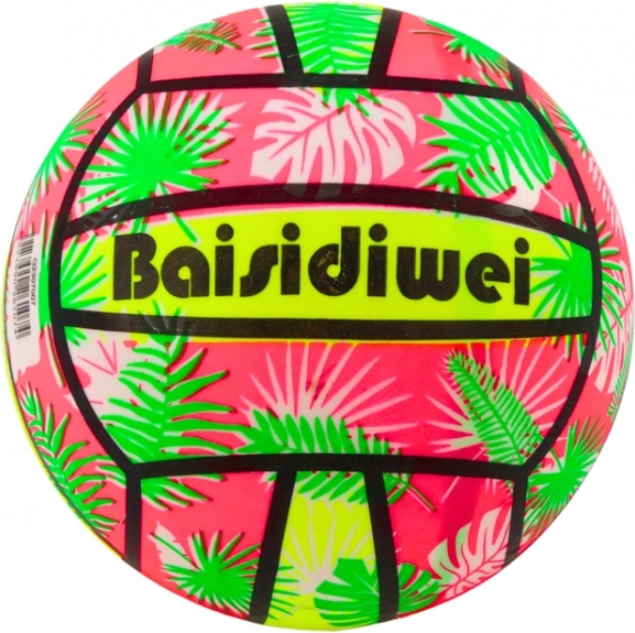 Minge de cauciuc strălucitoare cu frunze roz‑verde 24 cm
