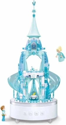 Sluban cutie muzicală Regatul de Iarnă – 420 piese, 2 figurine, lumină și muzică