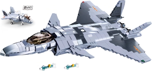 Sluban Model Bricks avion de vânătoare Chengdu J‑20