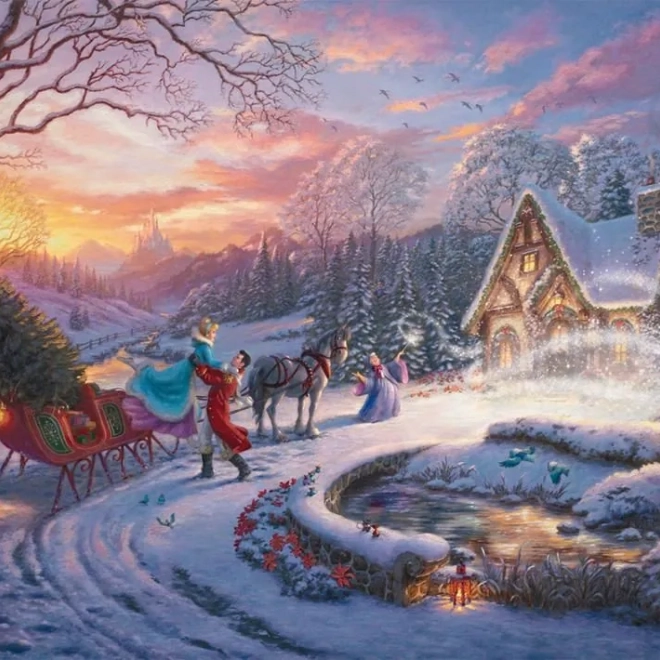 Disney Cenușăreasa cu prințul la Crăciun puzzle 1000 piese