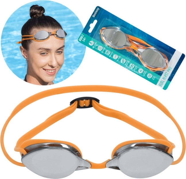 Ochelari de înot cu oglindă Bestway pentru adulți – Portocaliu