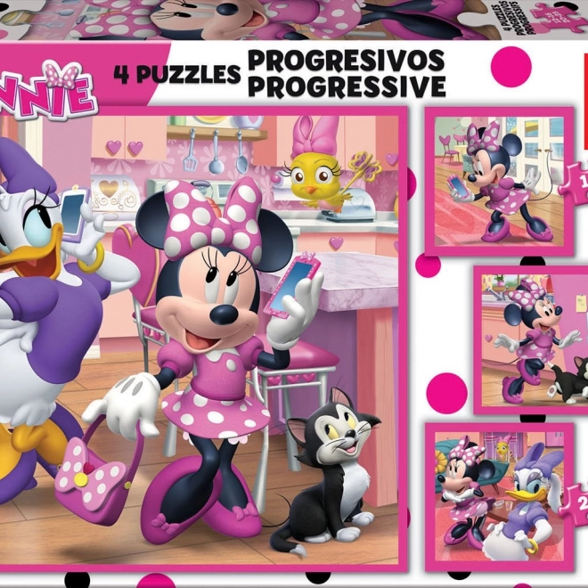Puzzle Minnie și Daisy de la Educa 4în1
