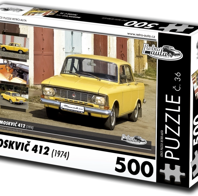 retro-auta puzzle moskvici 412 (1974) – 500 piese
