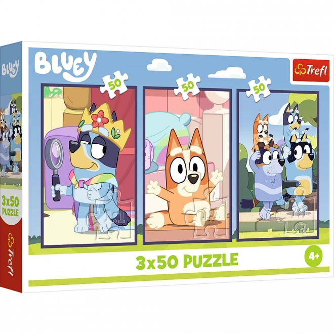 Puzzle 3x50 Familia Bluey