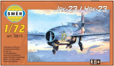 Model din plastic al avionului de vânătoare Iakovlev Iak-23