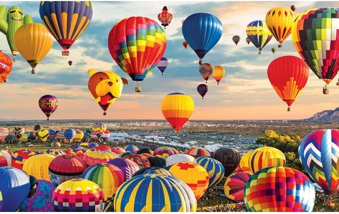 Puzzle panoramic Zborul baloanelor 1000 piese