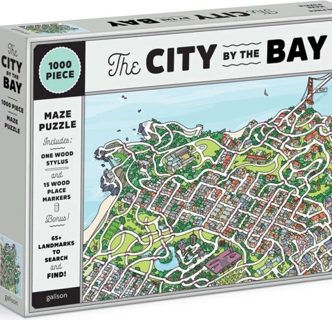 galison puzzle orașul din golf san francisco 2în1, 1000 piese