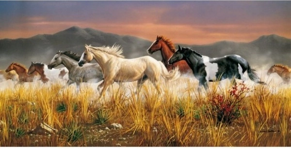 Puzzle Cai sălbatici – herghelie tunătoare 13224 piese CLEMENTONI