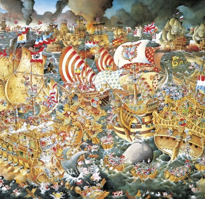 Puzzle Bătălia de la Trafalgar 2000 piese de la HEYE