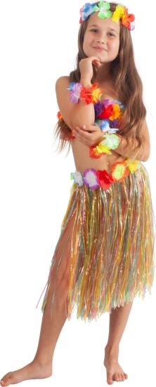Fustă hawaiană pentru copii 45 cm – multicoloră