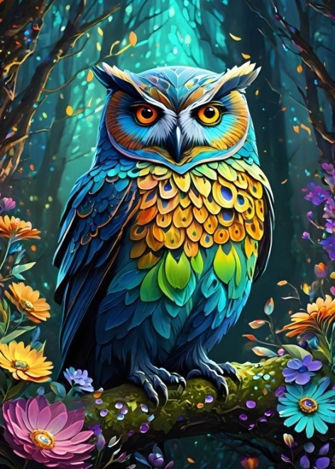Puzzle Bufniță Albastră 500 de piese