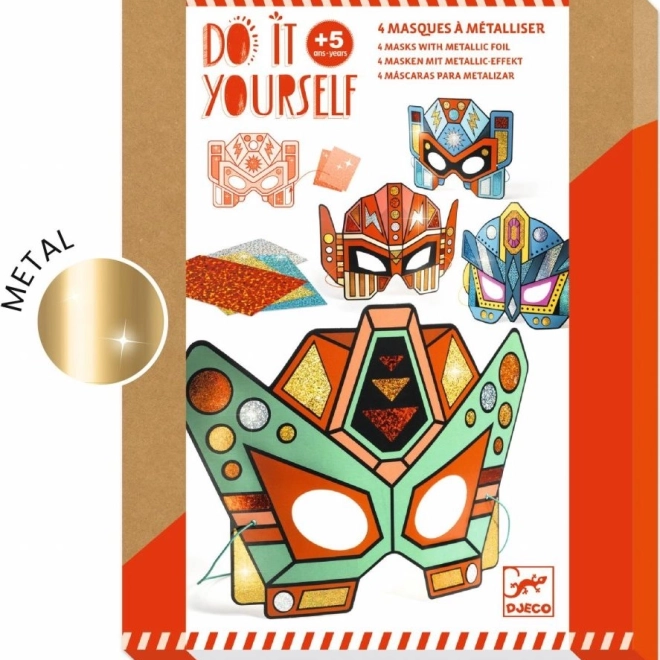 Set creativ DJECO măști super roboți de personalizat