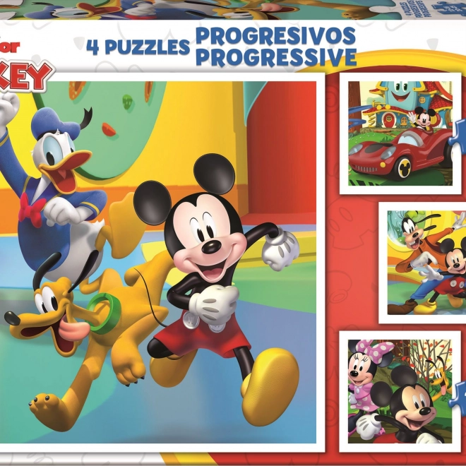 Educa puzzle Mickey și prietenii 4în1