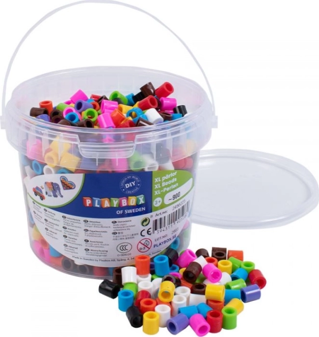 PLAYBOX Mărgele termoadezive XL în găleată 950 buc