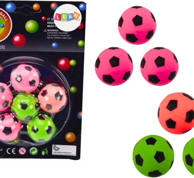 Set mingi de cauciuc fotbal 6 buc