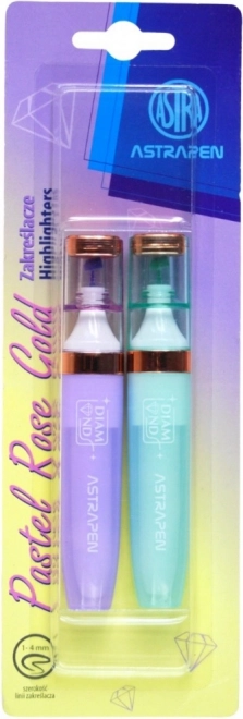 Evidențiatoare pastel ASTRA, 2 buc (mix de culori)
