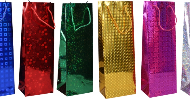 Pungă cadou pentru sticlă M 12 × 34 × 9 cm – pentru tot anul
