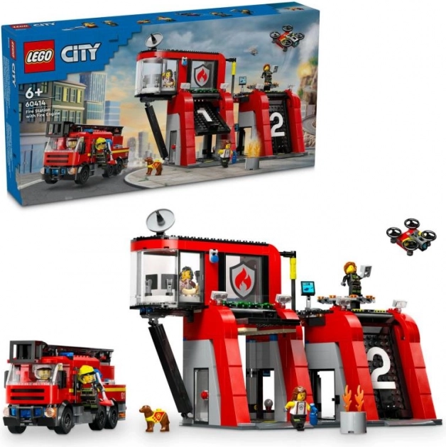 LEGO CITY stație de pompieri cu autospecială de pompieri