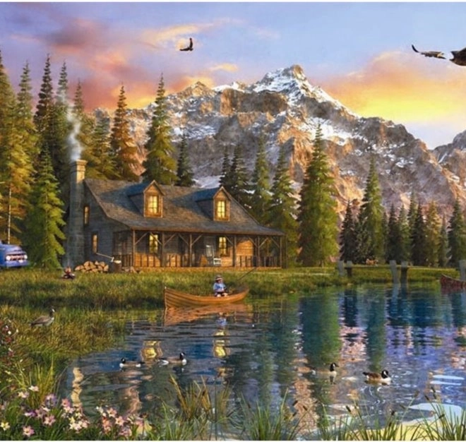 Puzzle Roubenka lângă lac 2000 de bucăți