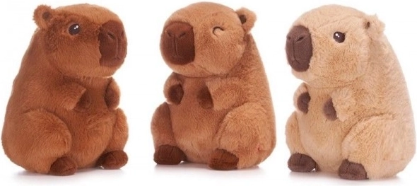 Capibară de pluș 22 cm – jucărie pufoasă în trei culori