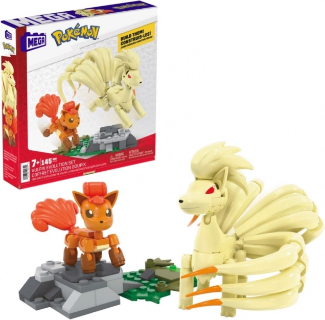 Set de construcție MEGA Pokémon: evoluția lui Vulpix în Ninetales