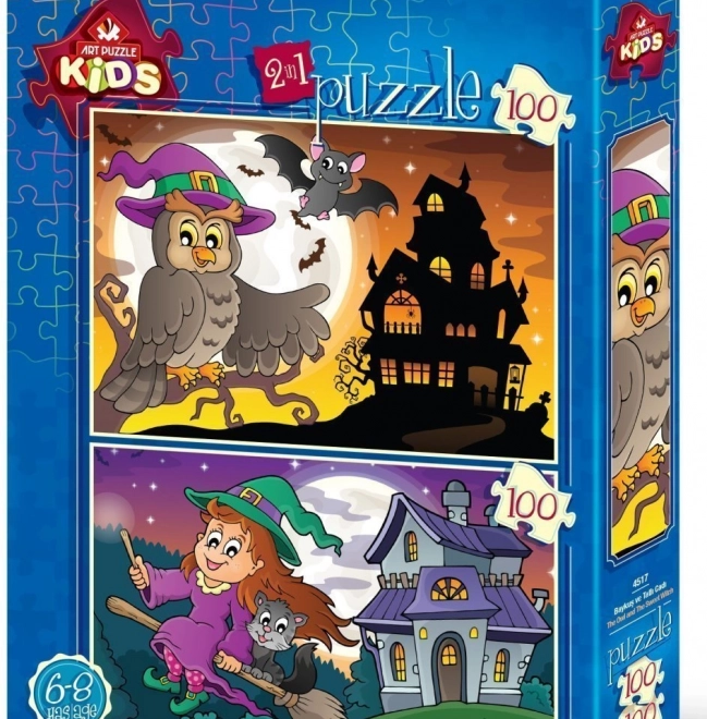 Puzzle Bufniță și vrăjitoare 2×100 piese
