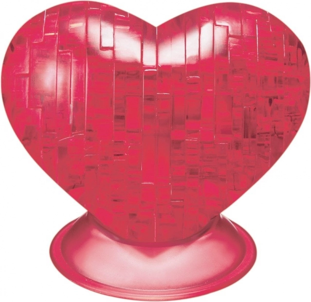 Puzzle 3D Cristal inimă roșie 46 piese