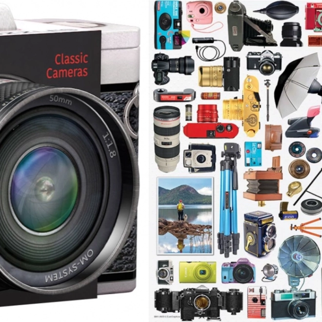 EUROGRAPHICS puzzle în cutie metalică – aparat foto clasic, 550 de piese