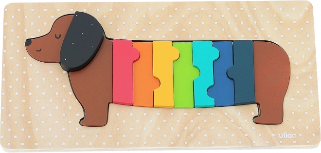 Puzzle inserabil câine de la Vilac