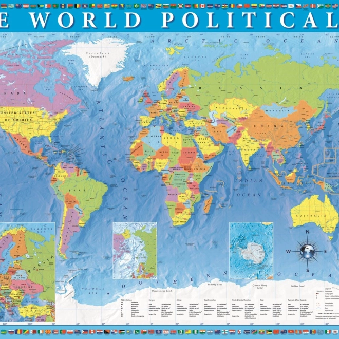 Puzzle 2000 piese – hartă politică a lumii