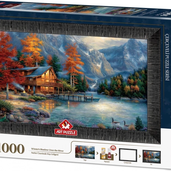 ART PUZZLE Puzzle cu cadru și lipici 3in1 1000 piese – Umbra peste râu