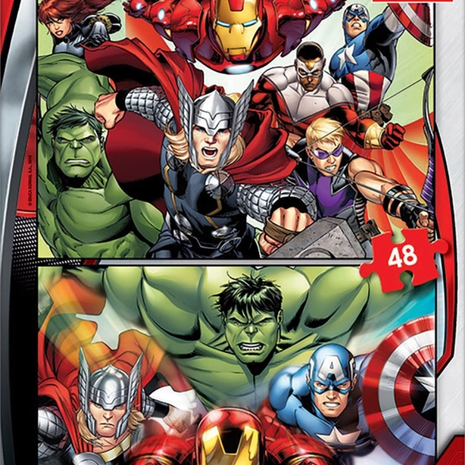 Puzzle Educa Avengers - Reuniunea - 2x48 piese