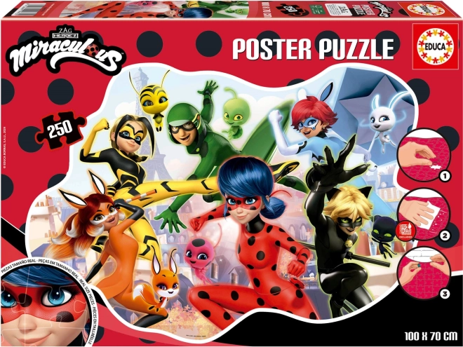 Puzzle poster La Buburuza Miraculoasă și Motanul Negru 250 piese