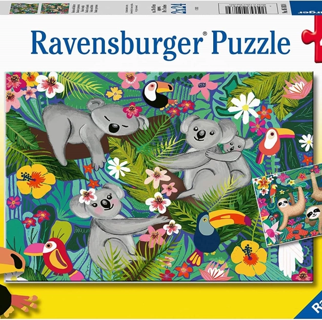 Puzzle RAVENSBURGER Koale și leneși 2×24 piese