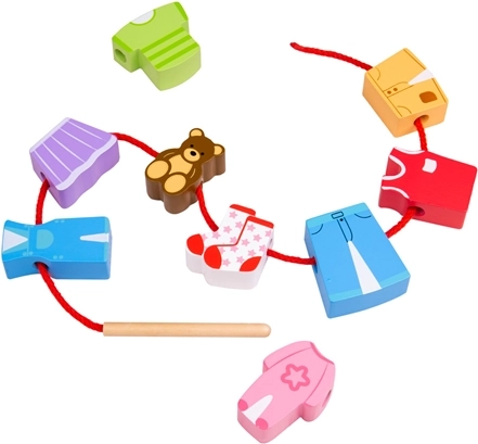 Set de îmbrăcat margele Bigjigs Toys