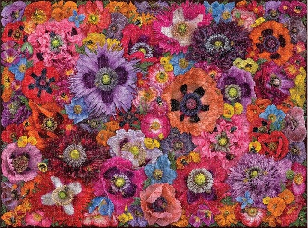 Puzzle Galison albine printre flori de mac – 1000 piese