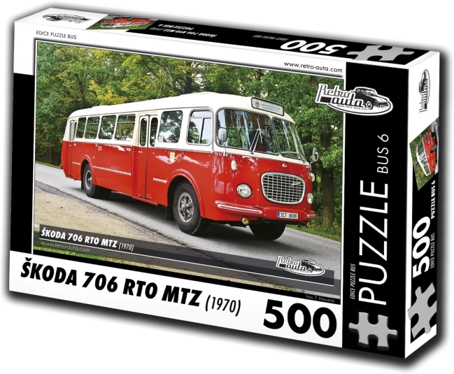 Puzzle RETRO-AUTA Škoda 706 RTO MTZ 500 piese