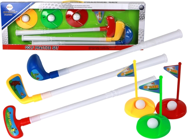 Set de mini-golf pentru copii, 12 piese