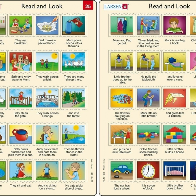 Puzzle engleză – propoziții mai lungi, 20 piese