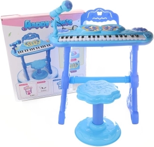 Pianină pentru copii cu adaptor albastru