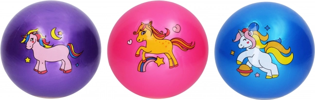 Minge din cauciuc cu motiv unicorn 22 cm