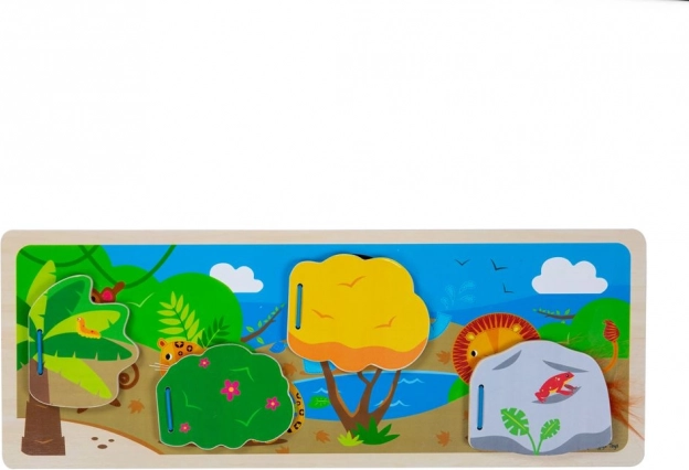 Bigjigs Toys puzzle senzorial junglă