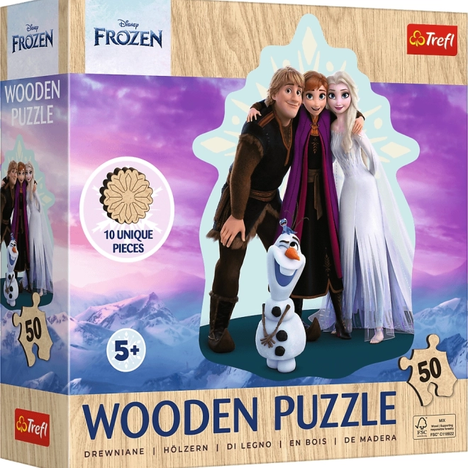 Puzzle din lemn Regatul de Gheață – 50 de piese