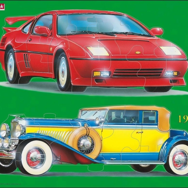 Puzzle Larsen mașini - istorie și prezent 25 de piese
