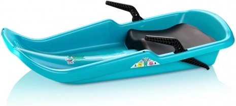 Sanie Bob Cyclone Monster din plastic cu scaun și frâne – Azur