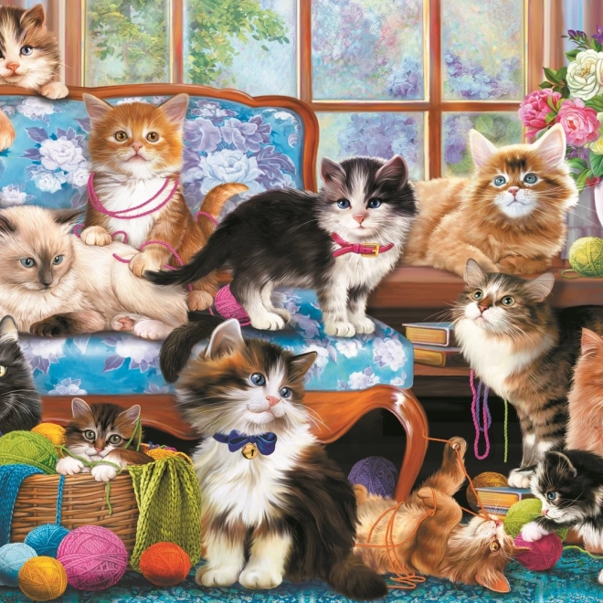 Puzzle TREFL familia de pisici 500 piese